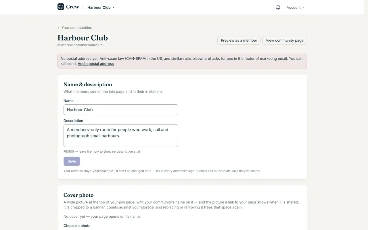 Inlet Crew: the community dashboard