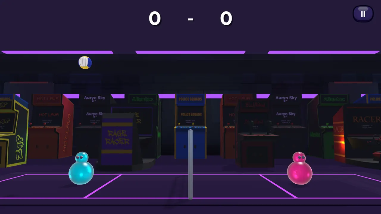 Volley Blob neon arcade court